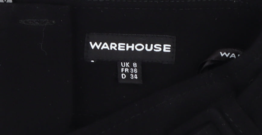 Warehouse Women's Black Pencil Skirt Size 8 Elegant Workwear