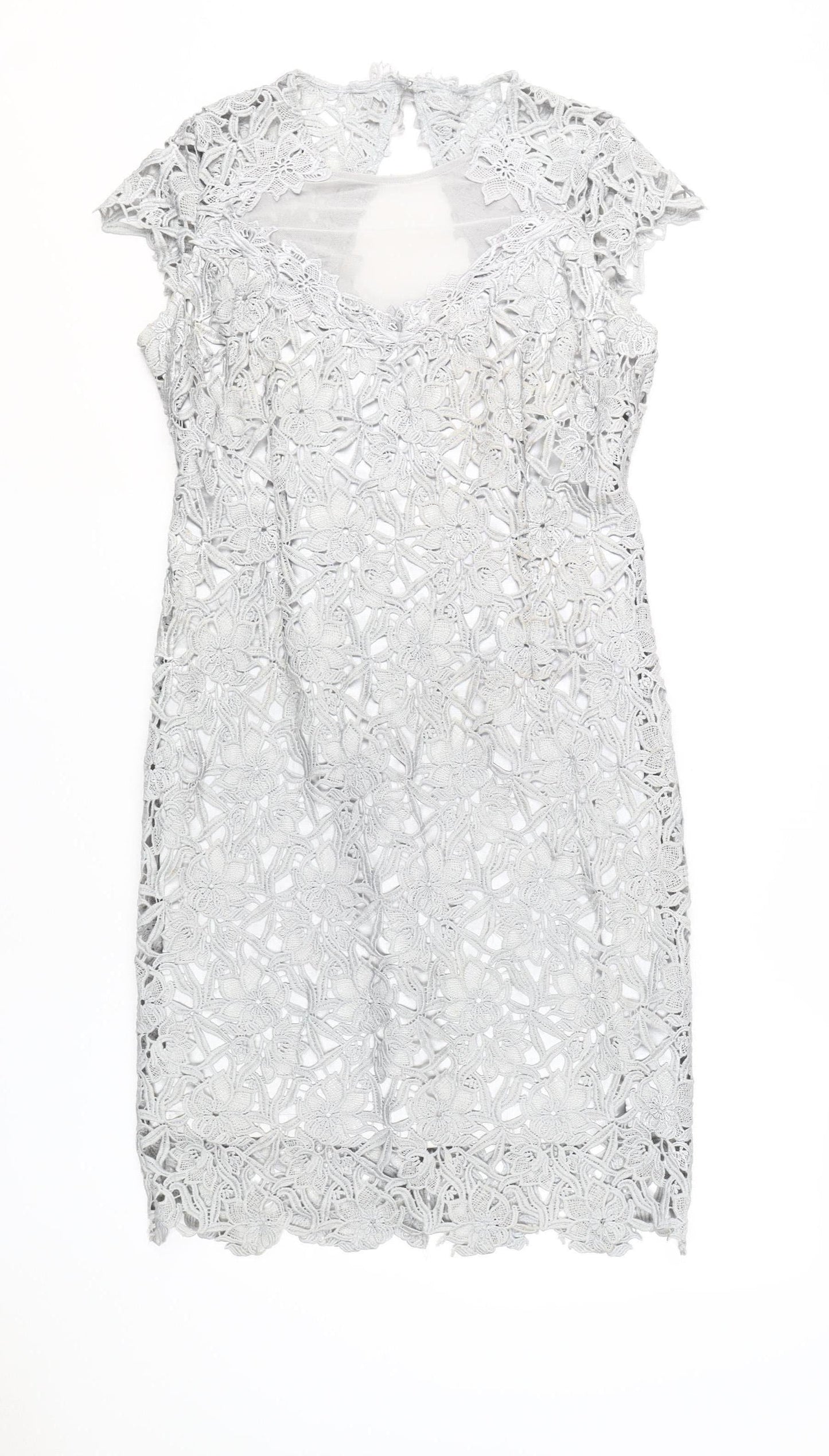 Joanna Hope Women's Grey Sheath Dress Size 12