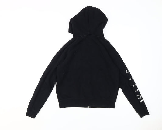 Jack Wills Women's Black Full Zip Hoodie Size 8