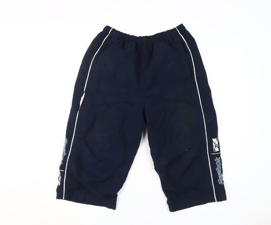 Reebok Unisex Blue Relaxed Fit Sports Trousers M