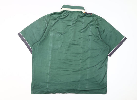 Marks and Spencer Men's XL Green Colourblock Polo