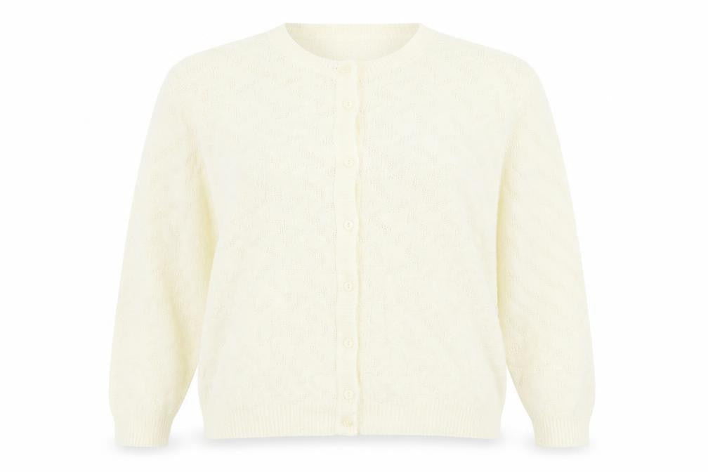 St Michael Women's White Cardigan Size 16 Knitwear
