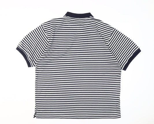 Dunlop Men's XL Striped Polo Shirt for Golf in Black