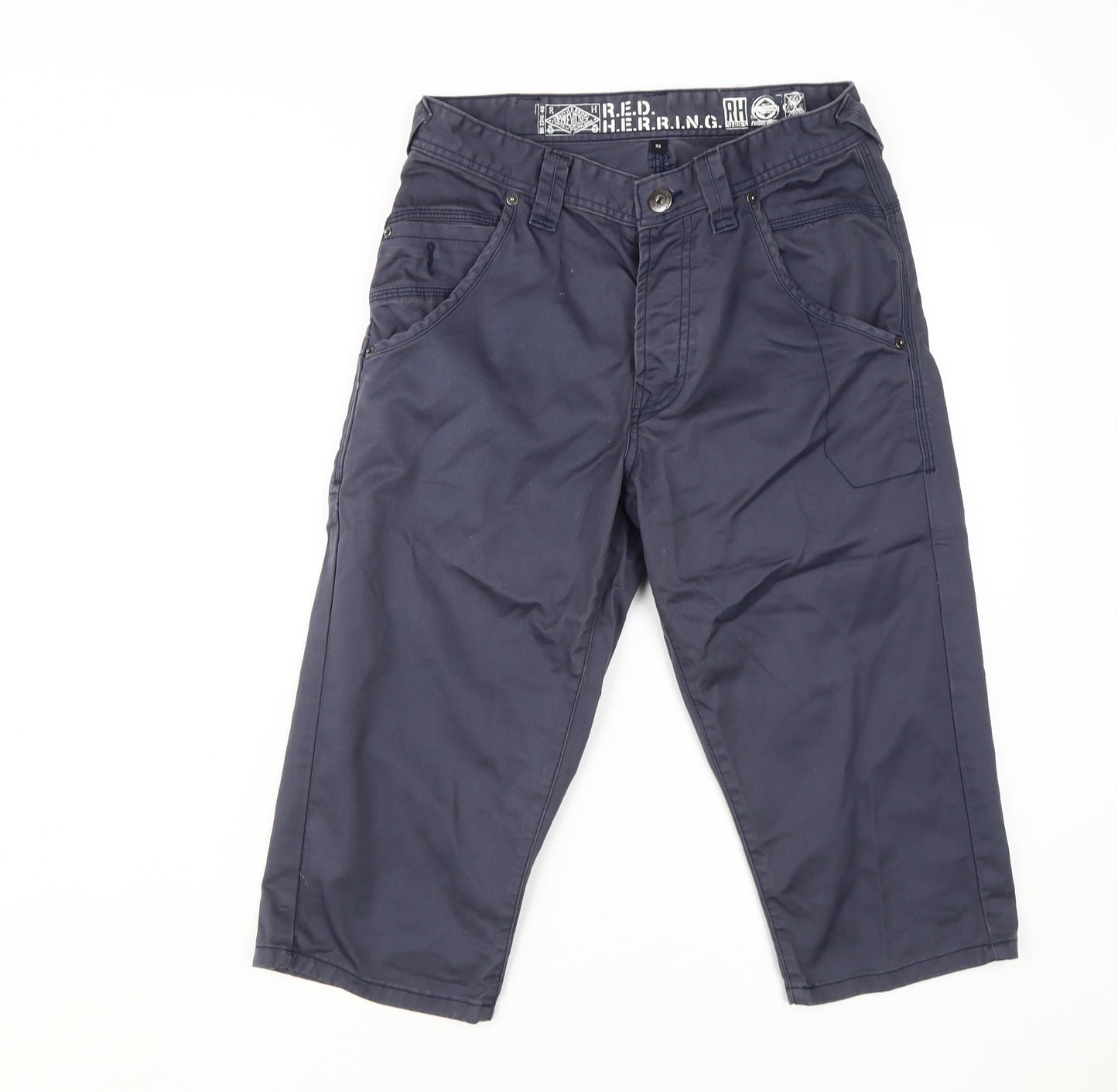 Red Herring Men's Blue Cargo Trousers - Size 30