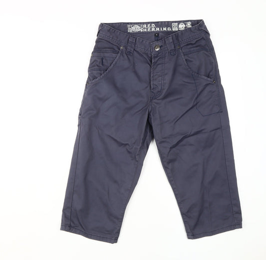 Red Herring Men's Blue Cargo Trousers - Size 30