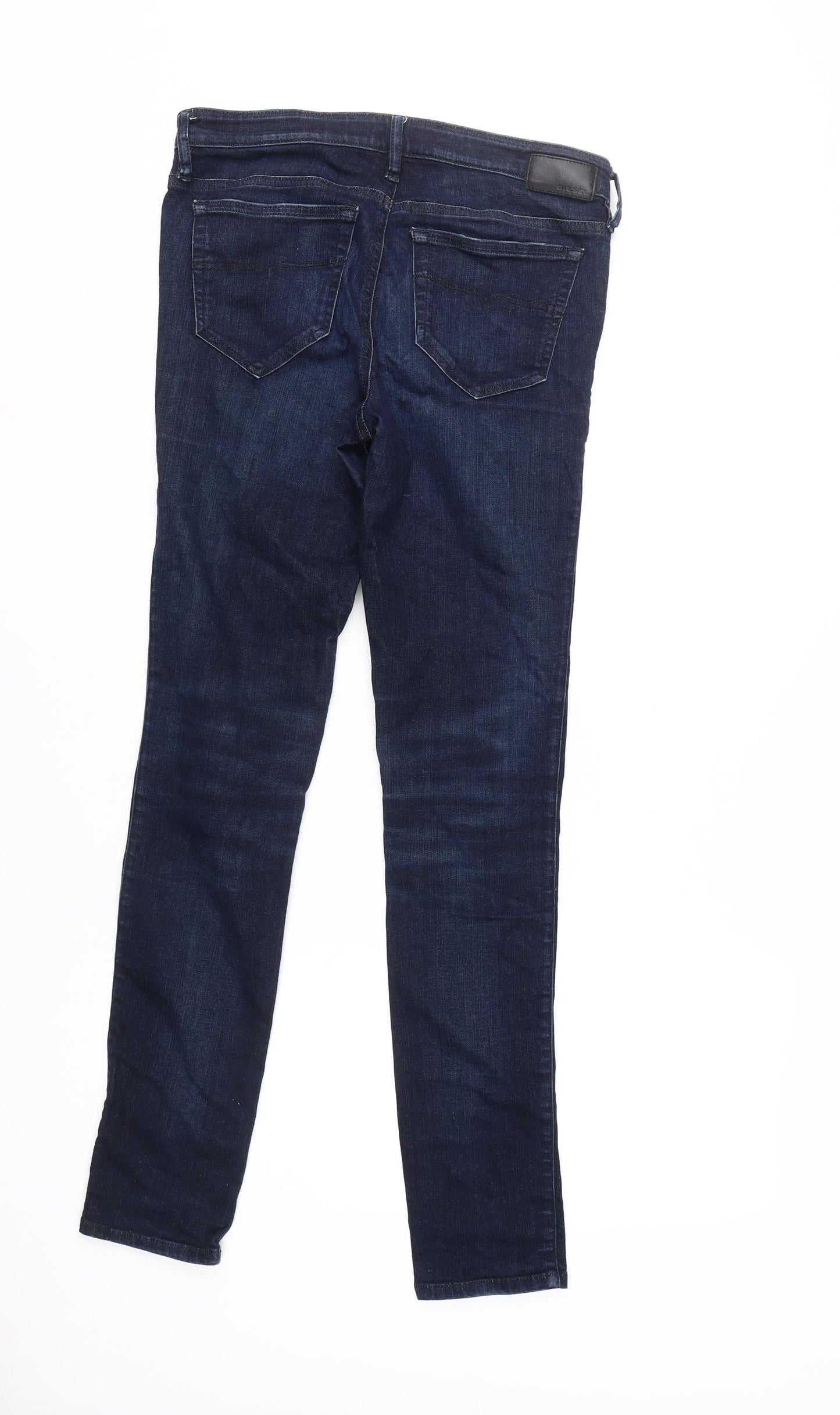 Diesel Women's Skinny Blue Jeans M Mid-Rise Stretch Denim