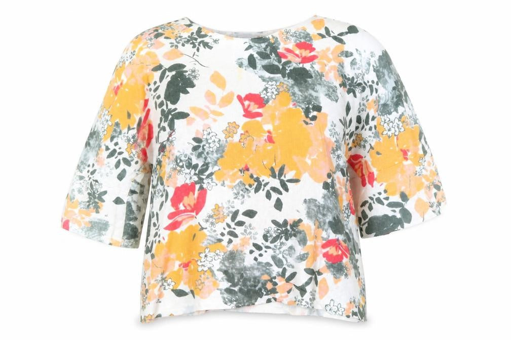 Marks and Spencer Women's Multicoloured Floral Tunic Blouse Size 16