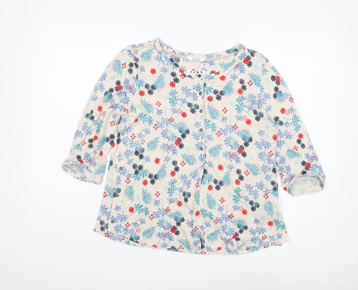 White Stuff Women's Multicoloured Floral Tunic Blouse