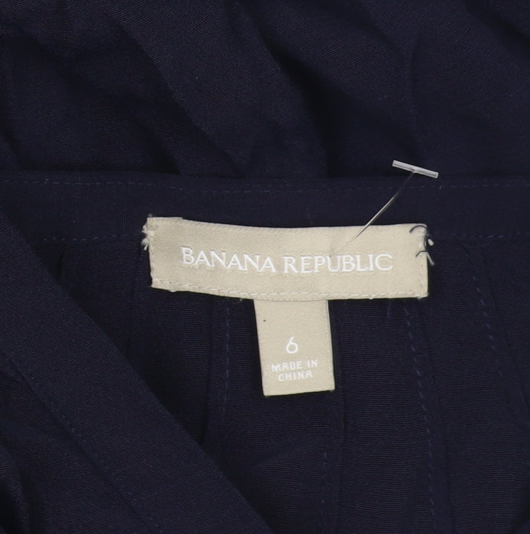 Banana Republic Women's Navy Long Sleeve Tunic - Size 8