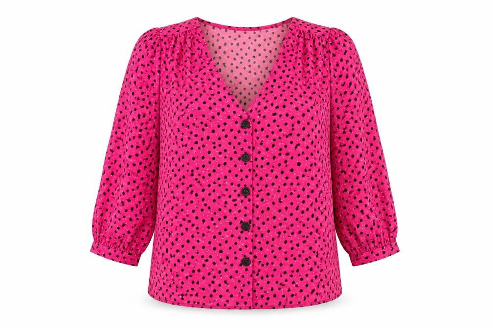 Womens UK Size M Dunnes Pink Polyester Blouse