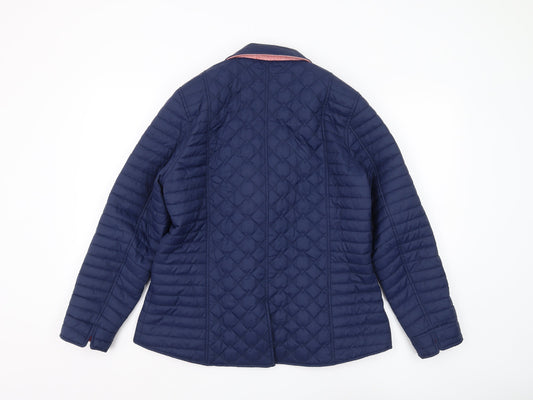 Jack Murphy Women's Blue Quilted Jacket Size 14