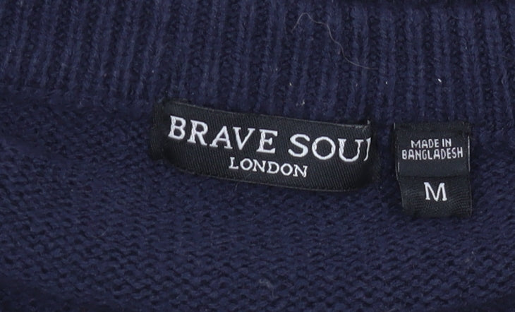 Brave Soul Women's Multicoloured Striped Pullover Jumper M