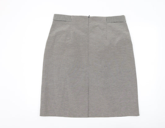 L.K. Bennett Women's Blue Striped Pencil Skirt Size 16