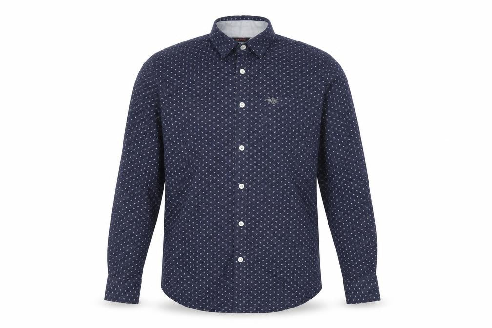 Dockers Men's Blue Slim Fit Button-Up Shirt S