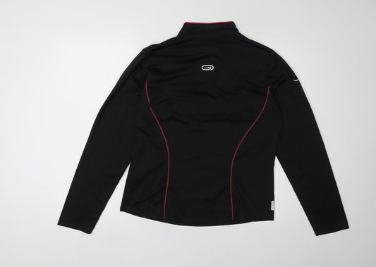 Decathlon Black Unisex Sweatshirt, Size 16, Active Henley