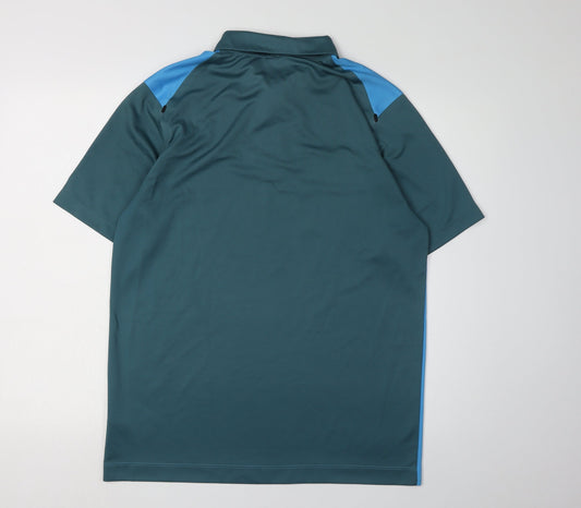 Nike Men's Blue Polo Golf Shirt - Medium, Moisture Wicking
