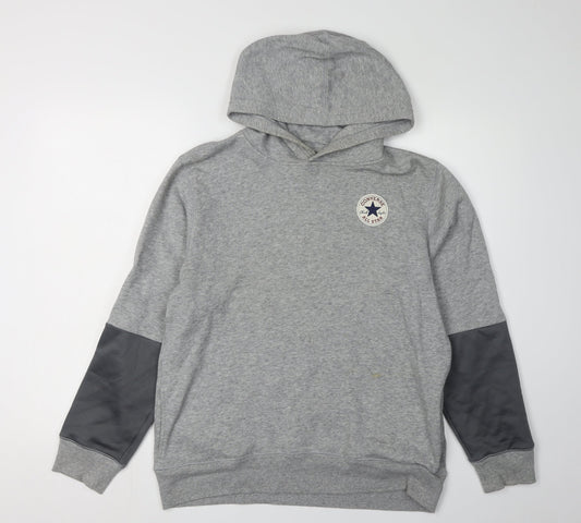 Converse Boys Grey Pullover Hoodie XL Crew Neck Logo