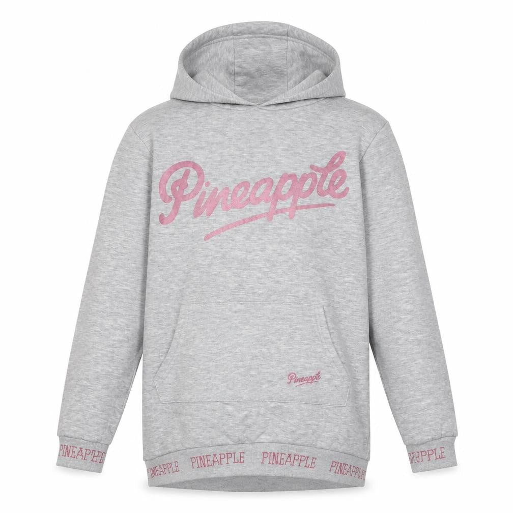 Pineapple Girls Grey Pullover Hoodie, Size 9-10 Years