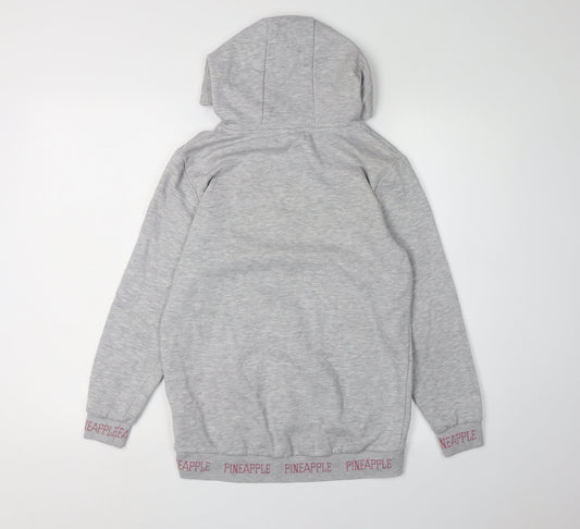 Pineapple Girls Grey Pullover Hoodie, Size 9-10 Years
