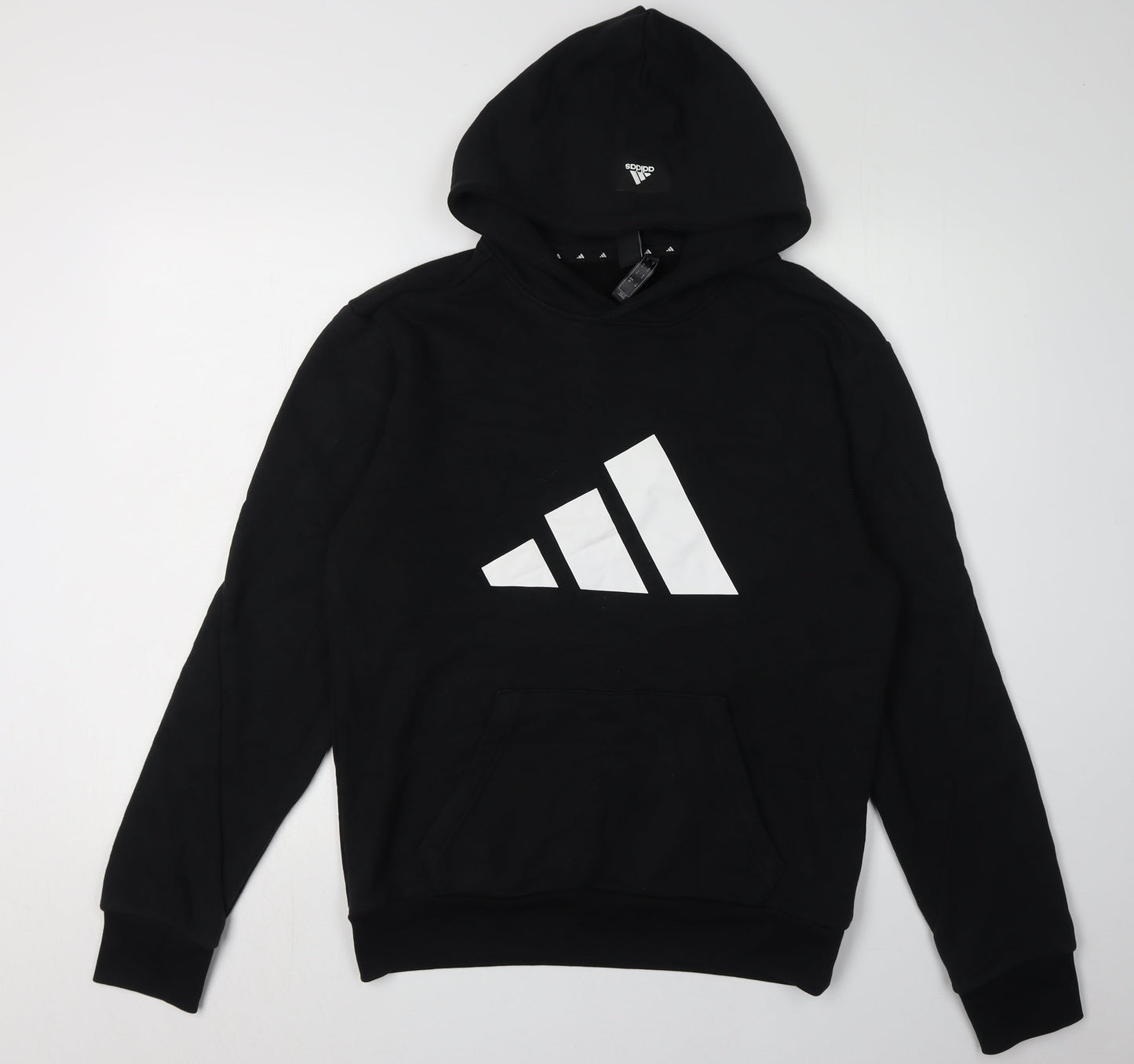 Adidas Unisex Black Hoodie S Pullover Sports Logo