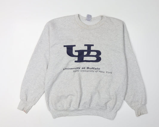 Champion Men's Grey Pullover Sweatshirt L