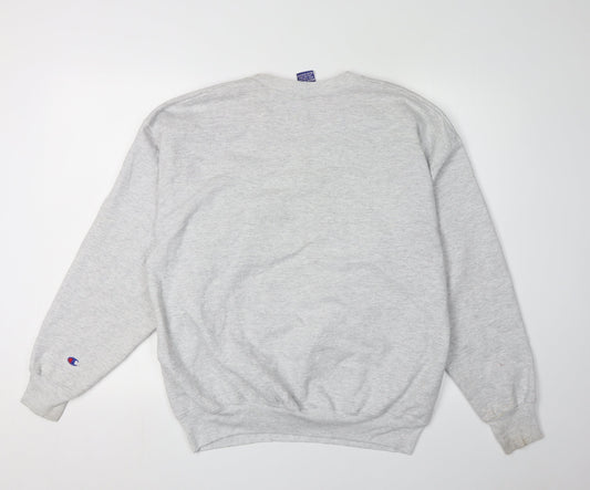 Champion Men's Grey Pullover Sweatshirt L