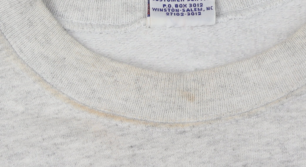 Champion Men's Grey Pullover Sweatshirt L