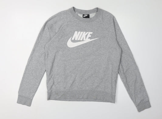 Nike Unisex Grey Pullover Sweatshirt S
