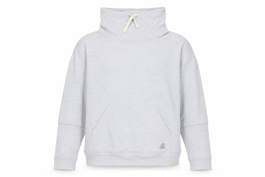 Womens UK 8 Regular Reebok Grey Pullover Hoodie