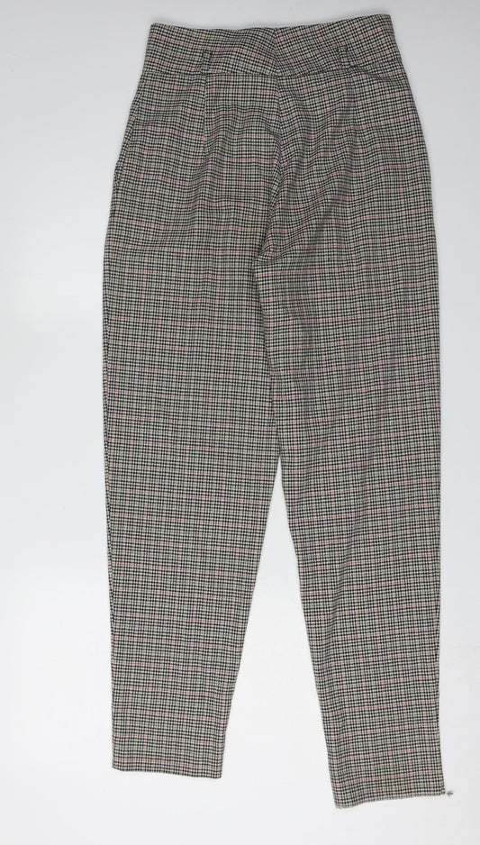 MNG Basics Women's Multicoloured Check Trousers Size 8