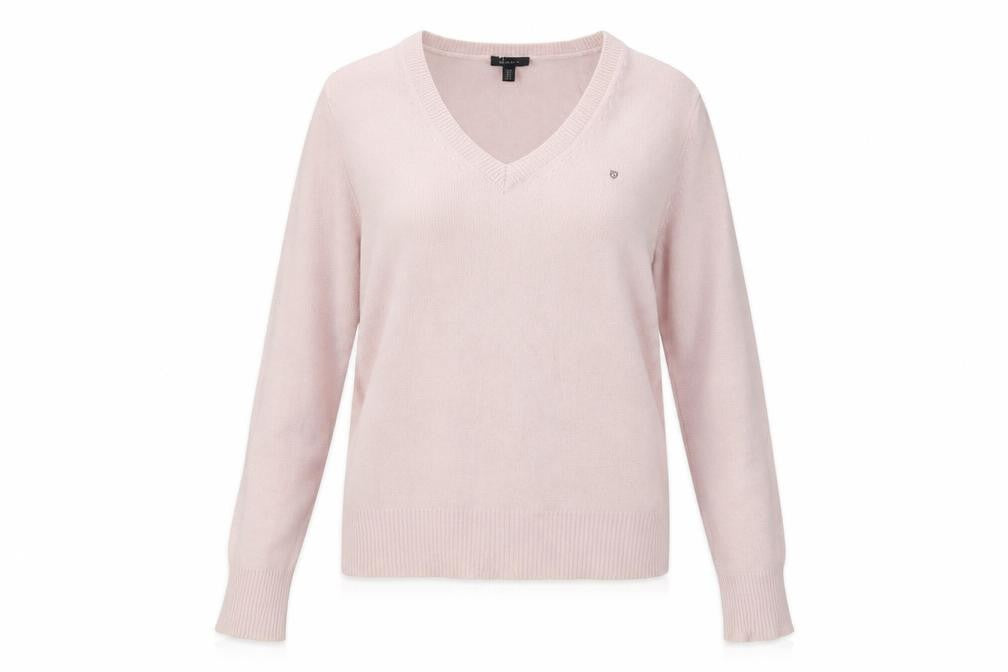 Womens UK S Regular GANT Pink Pullover Tight-Knit