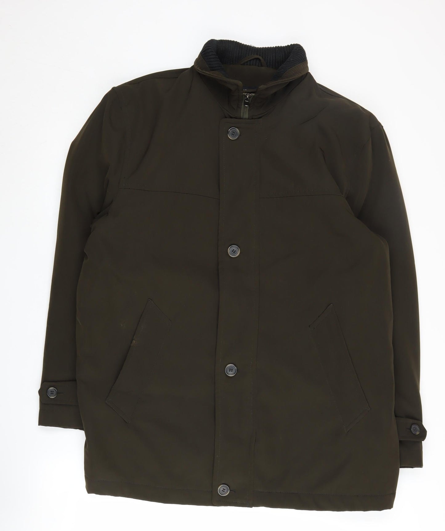 Carabou Men’s Green Mid-Length Overcoat M