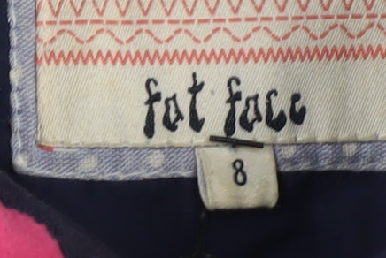 Fat Face Women's Blue Parka Jacket Size 8 Hooded Casual