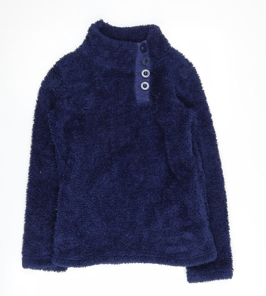 Next Women's Blue Henley Sweatshirt, Size 6