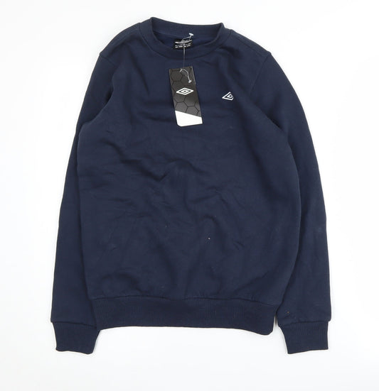 Umbro Boys Blue Pullover Sweatshirt 11-12 Years - New With Tags
