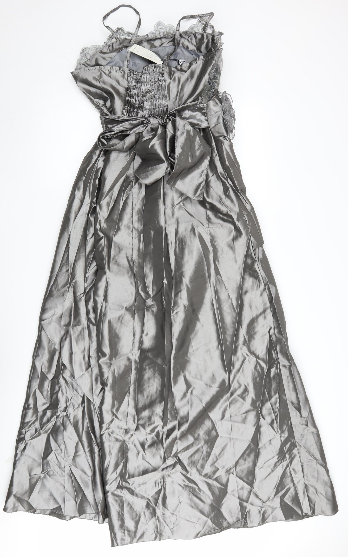 Cherlone Grey Slip Dress Women’s 10 Formal Long Satin