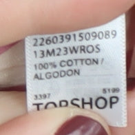 Topshop Womens Multicolour Cotton Camisole Tank Size 8