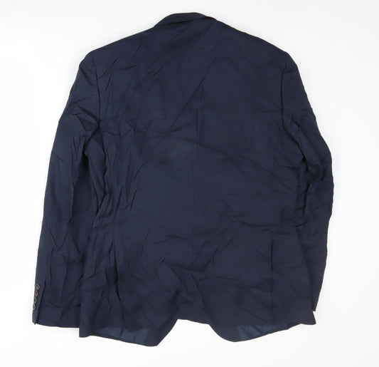 Marks and Spencer Men's Blue Suit Jacket 40