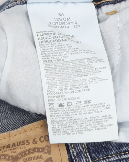 Levi's Girls Blue Skinny High Rise Jeans (8 Years)