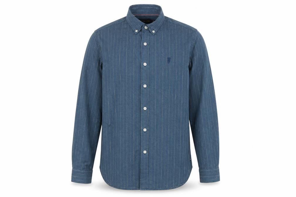 Polo Sport Men's Blue Striped Button-Up Shirt M