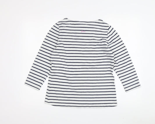 Joules Women's Multicoloured Striped T-Shirt, Size 10