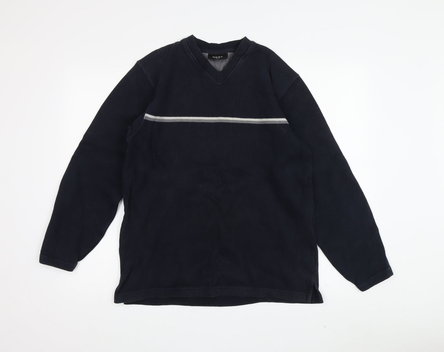 Next Men's Black V-Neck Sweatshirt M Pullover