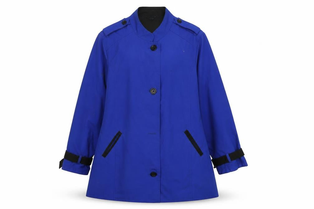 Marisota Women's Blue Long Coat Size L with Buckle
