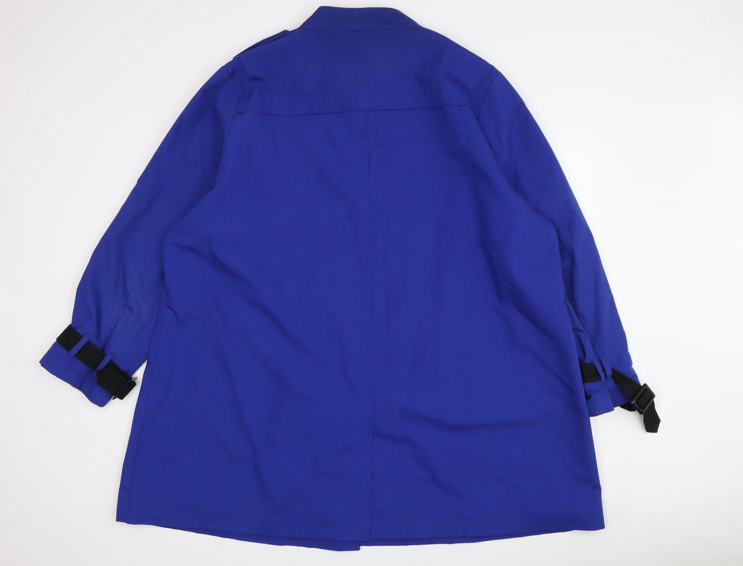 Marisota Women's Blue Long Coat Size L with Buckle