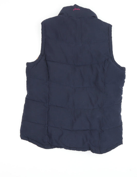 Joules Women's Blue Puffer Waistcoat Size 10 Casual
