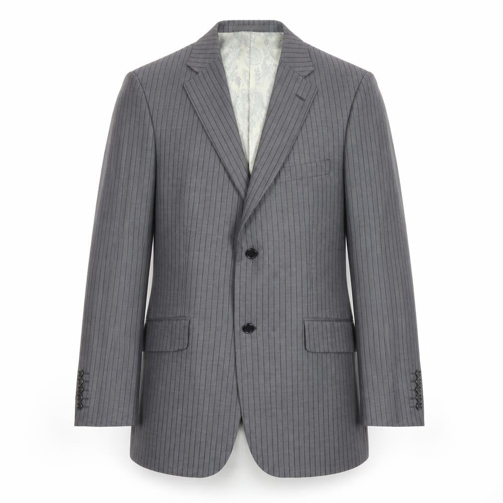 Steel & Jelly Men’s Grey Striped Blazer 40R