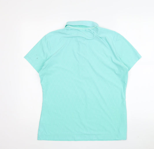 Nike Women's Green Polo Golf Shirt M Moisture-Wicking