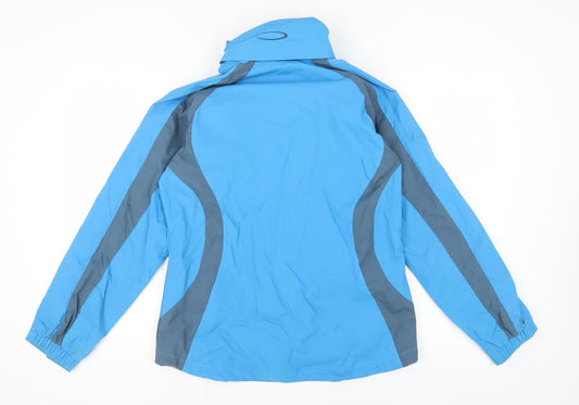 Mountainlife Women's Blue Waterproof Rain Coat Size 14
