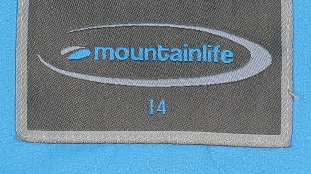 Mountainlife Women's Blue Waterproof Rain Coat Size 14