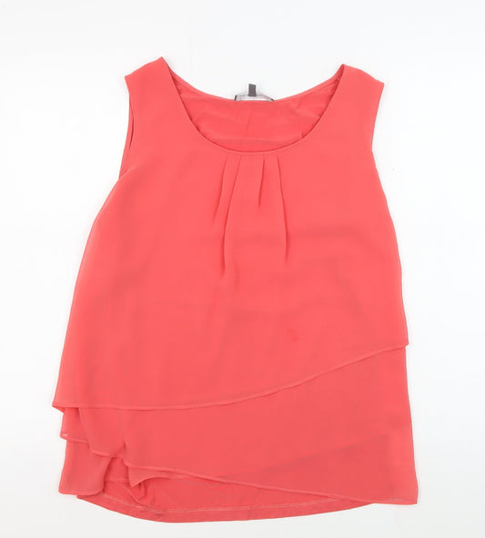 Laura Ashley Women’s Pink Blouse UK 16 Scoop Neck Sleeveless